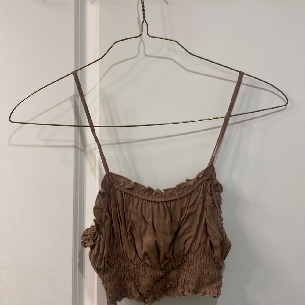 Brown crop top